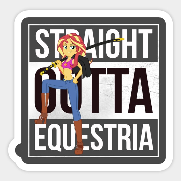 Straight Outta Equestria Sticker by Moliminous